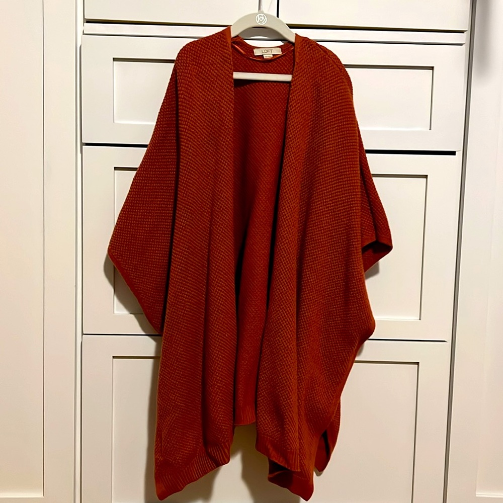 Loft Orange Long Cardigan